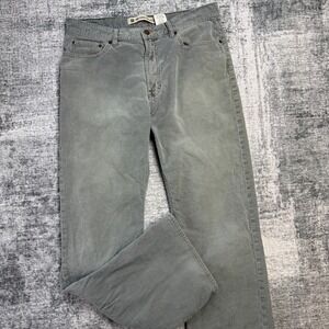 VTG Y2K GAP Jeans Mens 34x34 (33x32) Gray Relaxed Boot Cut Corduroy Faded Skate
